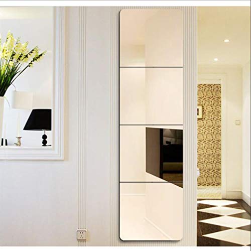 eless Full-Length Mirror | 4 Pieces DIY Stitching | for Bathroom Bedroom Foyer Floor Mirror 11.8in×11.8in