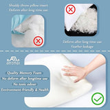 AM AEROMAX 12 × 20 Throw Pillow Memory Foam Pillow Insert - Rectangular Lumbar Support Pillow for Decorative Cushion Bed Couch Sofa - Non-Deforming Over Time