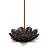 Incense Burner, Incense Holder for Sticks, Brass Lotus Incense Base with Removable Ash Catcher for Home Decor, Meditation, Yoga and Divination