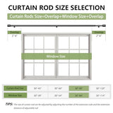 5/8” Diameter Curtain Rods 30-90 Inch, for 30-84 Inch Windows, Adjustable Splicing Black Curtain Rods for Windows with Brackets, Window Rod Long Small Curtains Rod