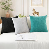 CaliTime Decorative Throw Pillow Covers 20 X 20 Inches Moonbeam Gray