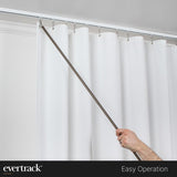 Curtain Wand - Aluminum Curtain and Drapery Pull Rod with Stainless Steel Hardware for Curtains, Draperies, and Room Divider Curtains - 36 Inches, Metallic Bronze - Pack of 2
