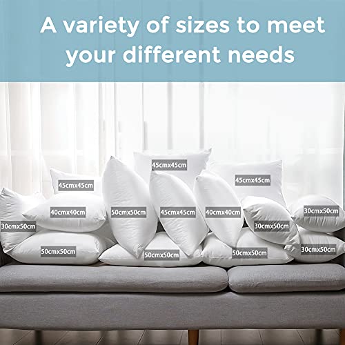 Artscope Outdoor Waterproof Throw Pillows Inserts Set of 2, Premium Fluffy Decorative Square Form Cushion Stuffer Inner Soft for Patio Furniture Garden Bench Tent Couch Balcony, 12x20 Inch