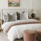 Decorative Corduroy Throw Pillow Covers 18x18 Inch Neutral