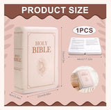Bible Pillow Book Plush That Opens, for Kids Adults Christian Gifts, Cozy Faith Bible Pillow (Beige)