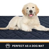 PURRUGS Dirt Trapping Door Mat 24" x 35.5", Non-Slip Machine Washable Entry Rug, Dog Doormat, Indoor Front Door Mat, Super Absorbent Entryway Rug for Muddy Shoes & Paws, Navy Blue