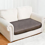 Leather Like Couch Cushion Covers Sofa Slipcovers Sets Couches Furniture Protector Covers for Sectional Armchair Loveseat Stretch Spandex Fabric, Machine Washable (1 Cushion Loveseat, Light Brown)