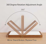 ZOROSY Desk Makeup Mirrors with Wood - Rectangle Wall-Mounted Mirrors Table Mirrors for Living Room Bedroom Birthday Gifts (10.5" L x 7.8" W)