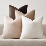 GIGIZAZA Pack of 4 Decorative Velvet Pillow Covers 16x16 Gradient Brown