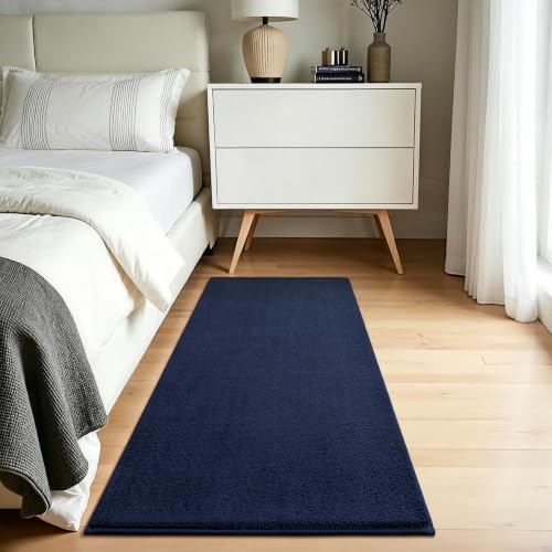 Vasofe 2x4 Hallway Runner Rug, Non Slip Washable Bedroom Runner Rugs, Navy