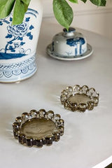 Home Collection Original Smoky Glass Large Bubble Candle Dish