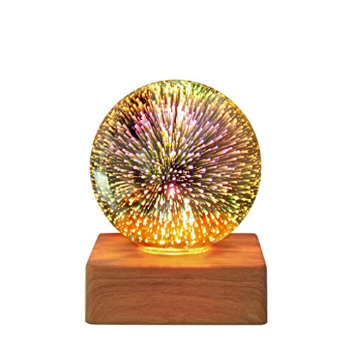 3D Fireworks Christmas Projector Lamp for Bedroom Study Art Decor Lighting Fixtures