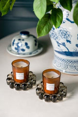 Home Collection Original Smoky Small Bubble Candle Dish 2-Pack