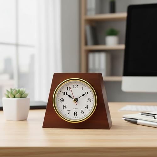 1 Pc Gold Mini 2-1/2 Insert Clock 65mm Round Movement Clock White Face Tone Arabic Numerals Head Mini Home Décor Product