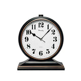 Desk Clock, Retro Desk Clock, 10 Inch Old Desk Clock, Silent and Non-Ticking, Antique Decorative Clock, Easy to Read in The Office/Bedroom (Black)