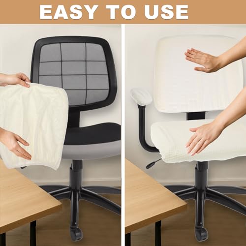 uxcell Office Chair Cover, Desk Chair Covers Stretch Slipcover for Home Office Computer Desk Chairs Sky Blue