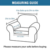H.VERSAILTEX 2 Piece Stretch Chair Bundle Armless Futon Cover,