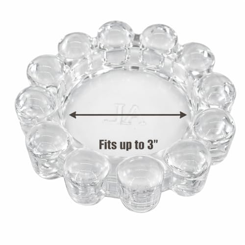 Home Collection Original Clear Glass Small Bubble Candle Dish