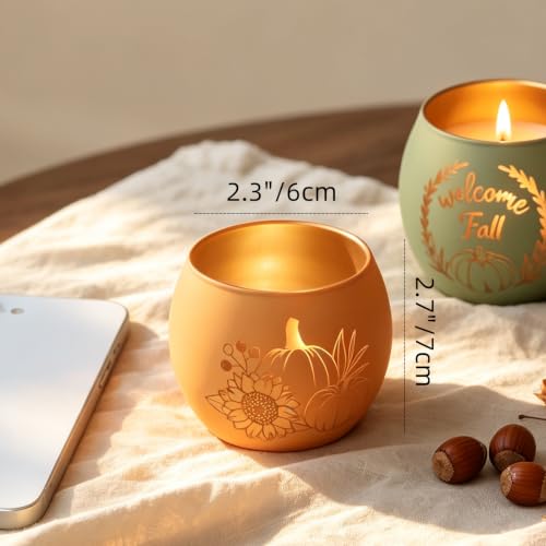 SHMILMH Candle Holders for Fall Table Decor Centerpiece Decorations 12 PCS