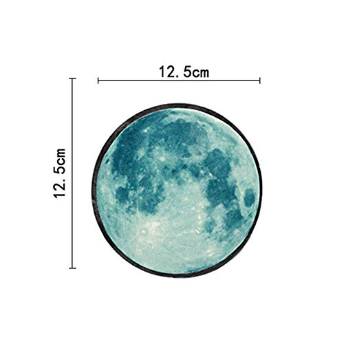 Creative Watches Nursery Decoration Luminous Fluorescent Crescent Pendulum Moon Wall Clock (Natural)