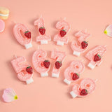 PHD CAKE Number 1 Strawberry Birthday Candles, Strawberry Themed Number Candles, Cake Number Candles, Party Celebration