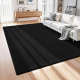 ISEAU 5x7 Soft Area Rug for Living Room, Washable and Non-Slip, Black