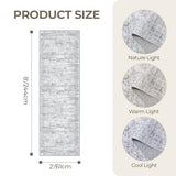 2x8 Runner Rug Non Slip,Washable Hallway Runner Rug,Grey