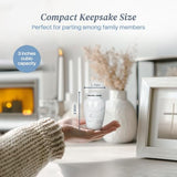 Small Handcrafted Urn for Ashes Keepsake - Mini Cremation Urns for Human Ashes Adult Man and Woman - Decorative Funeral Urns - Memorial Urn with White Marble Finish (2.85" H x 1.75" W)