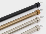 Ivilon Drapery Window Curtain Rod - End Cap Style Design 1 Inch Pole. 48 to 86 Inch Color Brushed Nickel