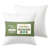 Ashler Throw Pillows Insert- 18x18 Pillow Inserts with Air Layer, Premium Bed and Couch Pillows - Indoor Decorative Throw Pillow, Square Cushion Sham Stuffer, Pack of 2, White