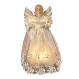 Kurt Adler 10-Inch UL 10-Light Gold/Ivory Angel Treetop