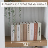Beautiful Decorative Books - Set of 9 Boxes Enhance Your Coffee Table, Bookshelf or Mantel Shelf Decor - Aesthetic Fake/Faux Books for Modern Home Decoration, Photo Storage and as a Keepsake Box
