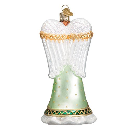 Old World Christmas Irish Angel Glass Blown Ornament for Christmas Tree, Handcrafted Holiday Decoration, Religion Collection