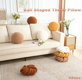 Cream White Ball Pillow 11.8 Inches Boucle Round Throw Pillow Simple Modern Sphere Shaped Throw Pillow，Nordic Style Cushion Decorative Pillow for Couch,Sofa,Bedroom
