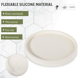 Silicone Bathroom Tray Coffee Table Decor Perfume Organizer, 10" Beige