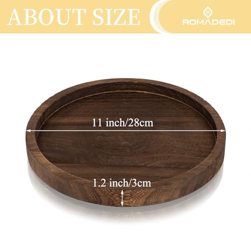 Romadedi Rustic Wood Decorative Candle Tray, 11 in