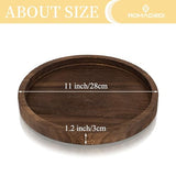 Romadedi Rustic Wood Decorative Candle Tray, 11 in