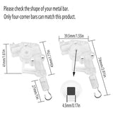 Wand Tilter 2pcs Heavy Duty Low Profile Wand Tilter Rod Tilter for 2 inch Horizontal Blinds, Square Shaped Gear(0.17in)/Hook Connection