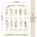 Afterprints Christian Gifts for Women, Christian Blanket with Flowers, Birthday Gifts for Women, Christmas, Inspirational, Religious Gifts for Sister, Friend, Daughter, Soft Throw Blankets 50'' x 60''