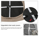 Genina Seat Covers for Dining Room Chair Seat Slipcovers Kitchen Chair Covers (Taupe, 4 Pcs)