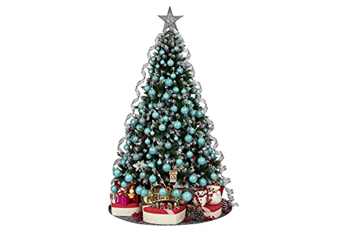 2.36"/60mm shatterproof Christmas Ball Ornaments Tree Decoration Baubles Set of 24 Counts (Sparkly Teal Blue 2.36")