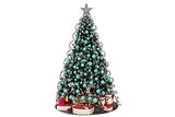 2.36"/60mm shatterproof Christmas Ball Ornaments Tree Decoration Baubles Set of 24 Counts (Sparkly Teal Blue 2.36")