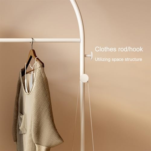 Full-Length Mirror Floor-Standing Coat Rack with Dressing Mirror Combination Bedroom Dressing Mirror Home Vertical Entrance Coat Rack Full Length Floor Mirror (Gold)