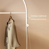 Full-Length Mirror Floor-Standing Coat Rack with Dressing Mirror Combination Bedroom Dressing Mirror Home Vertical Entrance Coat Rack Full Length Floor Mirror (Gold)