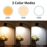 Dott Arts Desk Lamp,USB Clip On Light,Book Lights for Reading at Night,3 Color Modes,10 Brightness Clamp Lights,360° Gooseneck LED Reading Light for Books in Bed,Eye-Care for Home Office,Headboards