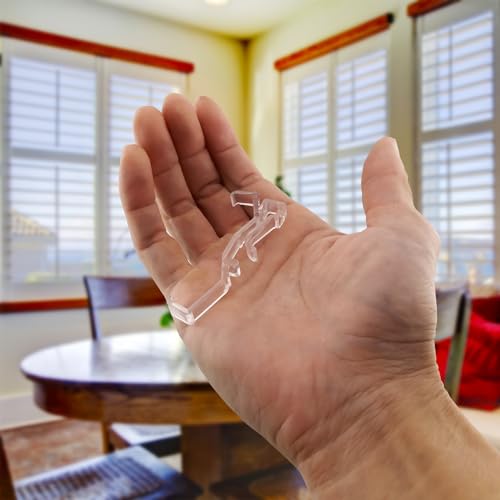 Amazing Drapery Hardware 2.5 Inch Clear Valance Clips for Blinds & Window Shades, 10-Pack - Hunter Douglas WoodMates and Chalet Woods Replacement, Faux Wood & Metal Treatments