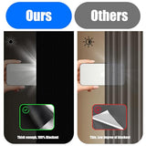 Alikiai Blackout Blinds 157" x 57", 100% Blackout Curtains for Window, 420D No Drill Portable Black Out Shades Film for Bedroom, Nursery Black Out Blinds for Baby Temporary, 12 Hook and Loop Tapes