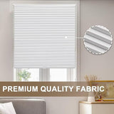 MYshade Cordless Blackout Cellular Shades, 1.5" Honeycomb Window Blinds for Bedroom & Nursery, Thermal Insulated, Noise Reducing, Privacy Shades, Inside or Outside Mount (35" W x 64" H, White)