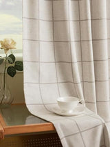 THREE GIRLS Plaid Pinch Pleated Curtains - Modern Luxury Linen Buffalo Blackout Drapes, Thermal Insulated Double Layer Window Panels for Living Room Bedroom, 90 Inches Long Brown 2 Panels Set