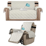 H.VERSAILTEX 100% Waterproof Oversized Recliner Cover and Loveseat Cover Bundle